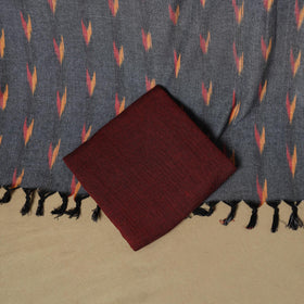 Handloom cotton pochampally ikat 3pc unstitched dress