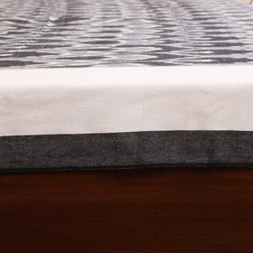 Grey - handloom cotton pochampally ikat double bedsheet set