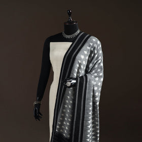 Handloom cotton pochampally ikat dupatta 04 - handcrafted