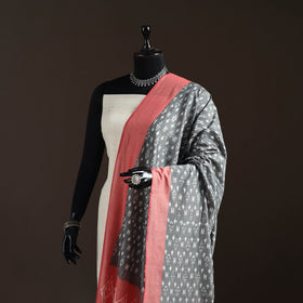 Handloom cotton pochampally ikat dupatta 09 - handcrafted