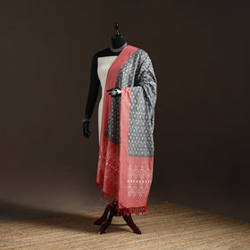 Handloom cotton pochampally ikat dupatta 09 - handcrafted