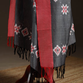 Handloom cotton pochampally ikat dupatta 12 - handcrafted