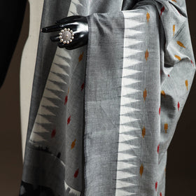 Handloom cotton pochampally ikat dupatta 17 - handcrafted