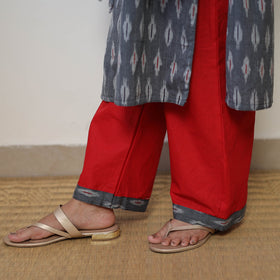 Buy Grey Handloom Cotton Pochampally Ikat Kurta Set Online