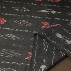 Grey Handloom Cotton Sambalpuri Ikat Fabric