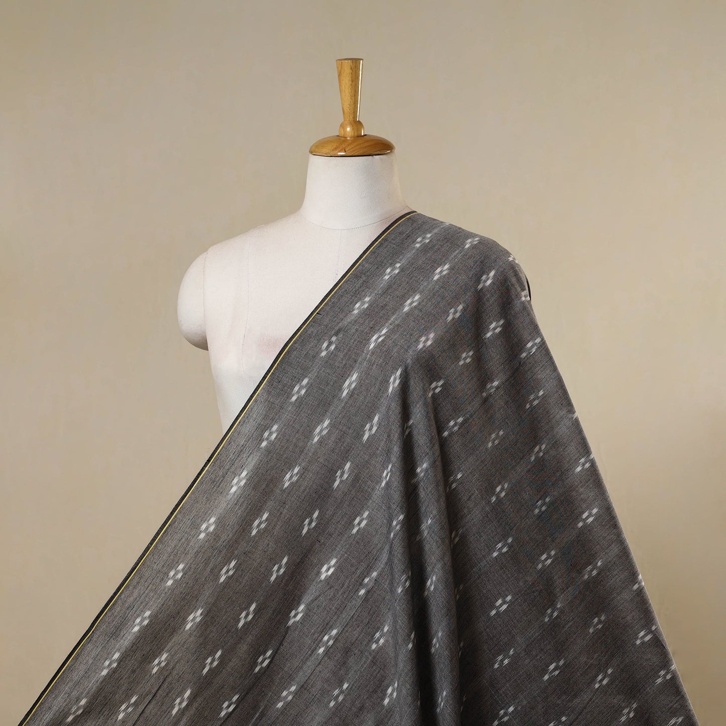 Grey - handloom cotton sambalpuri ikat fabric 18