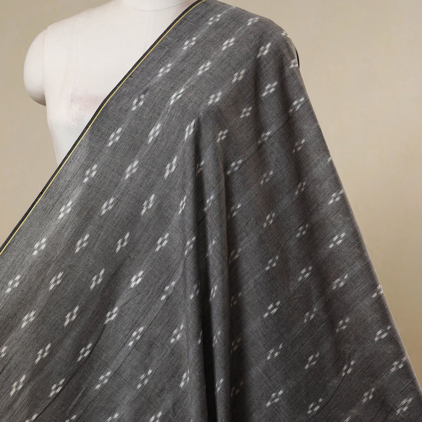 Grey - handloom cotton sambalpuri ikat fabric 18