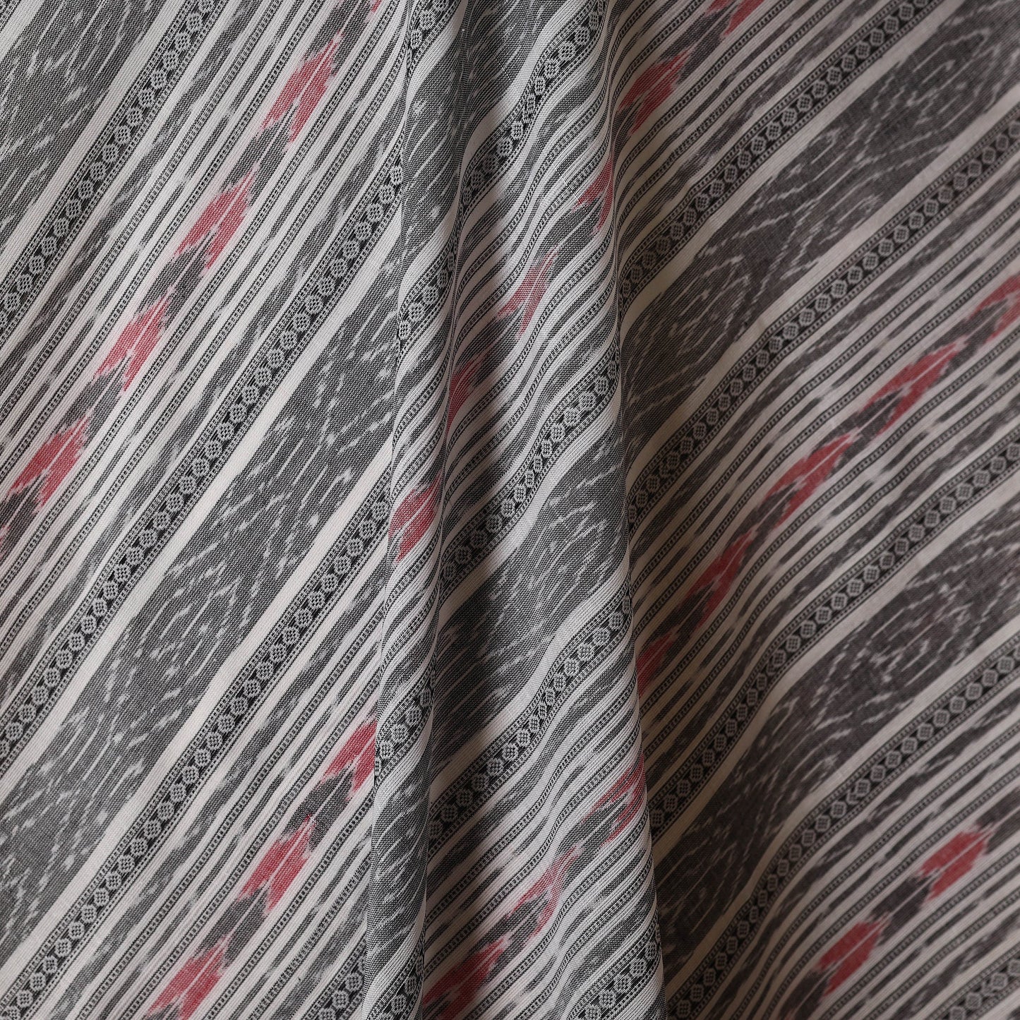 Grey - handloom cotton sambalpuri ikat fabric 29