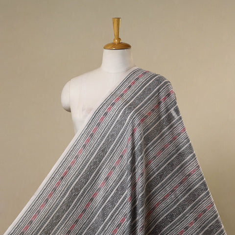 Grey - handloom cotton sambalpuri ikat fabric 29