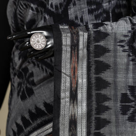 Grey - handloom cotton sambalpuri ikat saree 08