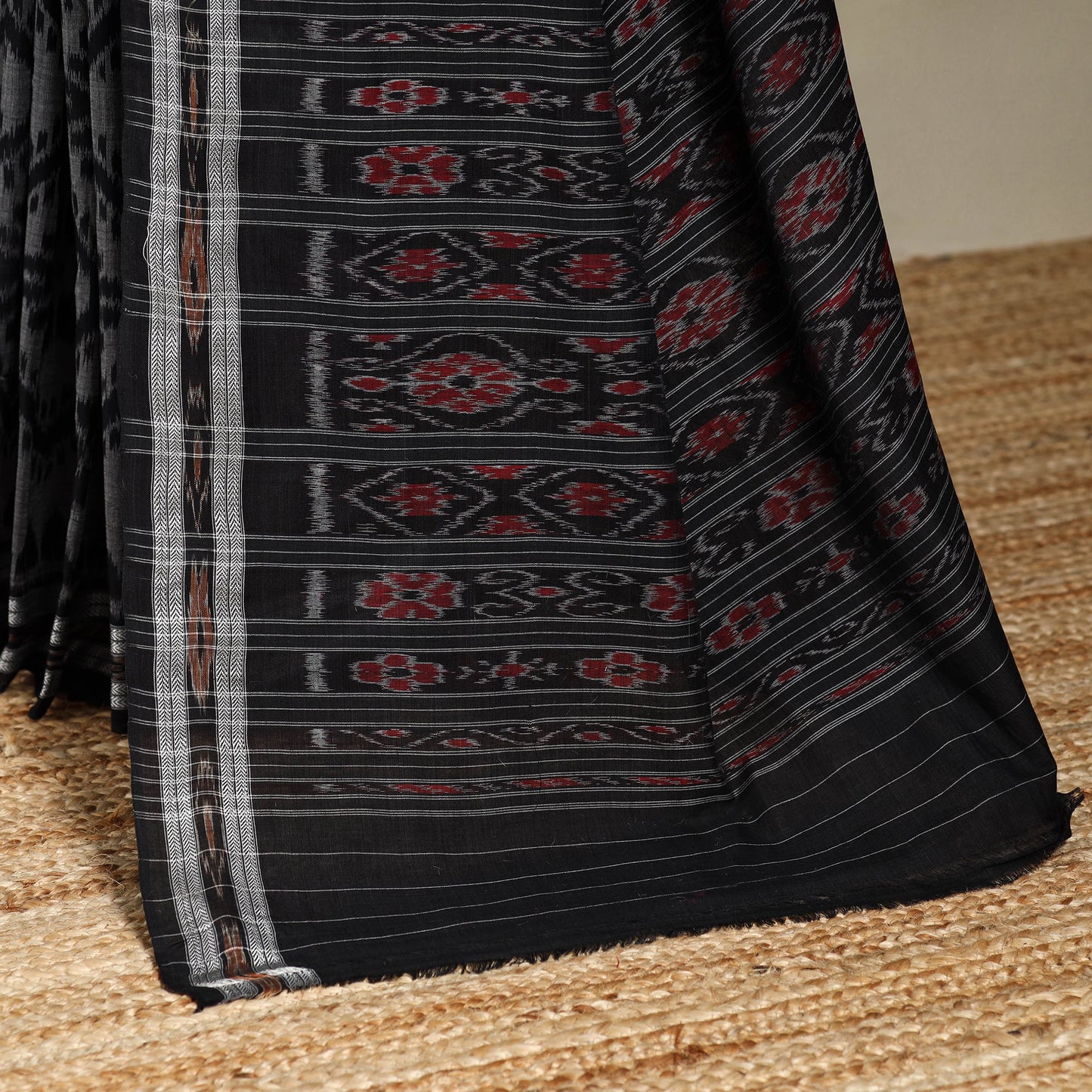 Grey - handloom cotton sambalpuri ikat saree 08