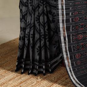 Grey - handloom cotton sambalpuri ikat saree 08