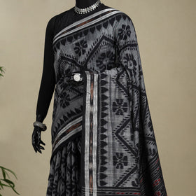 Grey - handloom cotton sambalpuri ikat saree 08