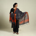 Buy Grey Handloom Cotton Srikakulam Jamdani Dupatta