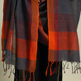 Buy Grey Handloom Cotton Srikakulam Jamdani Dupatta