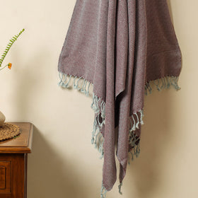 Buy Handloom Cotton Towel with Tassels from Bijnor by Nizam l iTokri.com