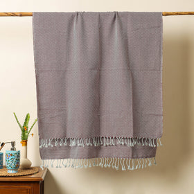 Buy Handloom Cotton Towel with Tassels from Bijnor by Nizam l iTokri.com