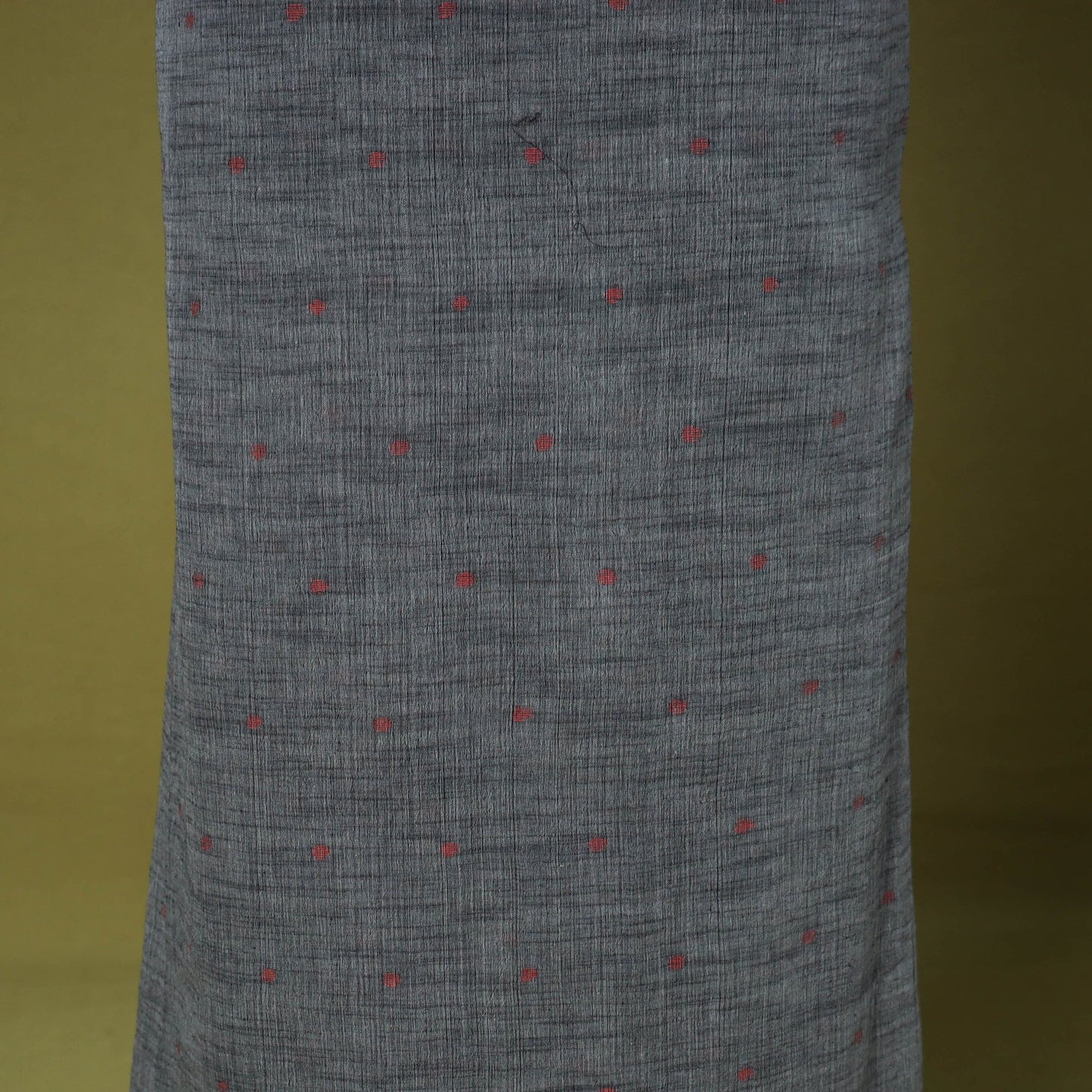Grey - handloom cotton unstitched phulia jamdani kurta