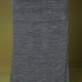Grey - handloom cotton unstitched phulia jamdani kurta