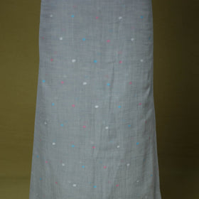 Grey - handloom cotton unstitched phulia jamdani kurta