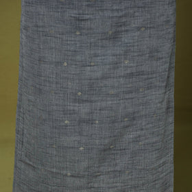 Grey - handloom cotton unstitched phulia jamdani kurta