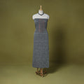 Grey - handloom cotton unstitched phulia jamdani kurta
