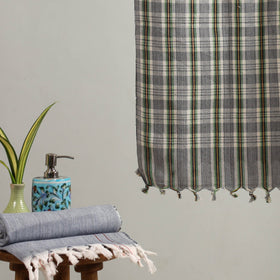 Buy Handloom Fine Cotton Checks Bath Towel