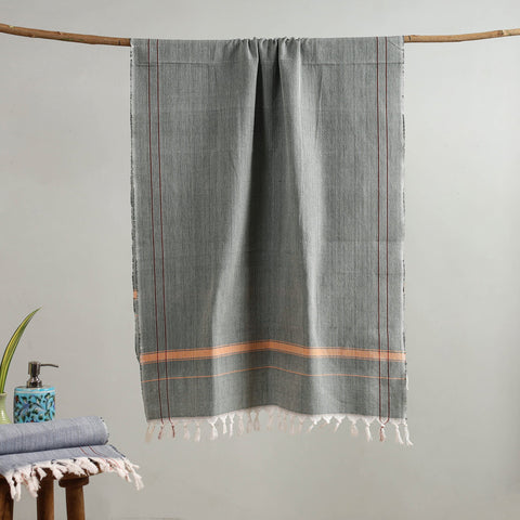 Buy Handloom Fine Cotton Plain Bath Towel