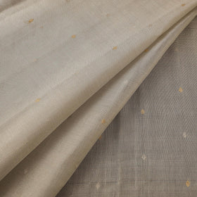 Handloom heavy tissue silver zari buti pure chanderi silk