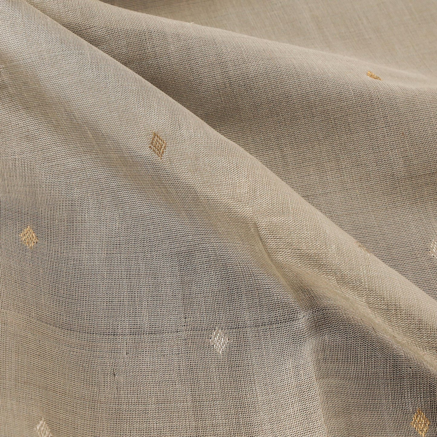 Handloom heavy tissue silver zari buti pure chanderi silk