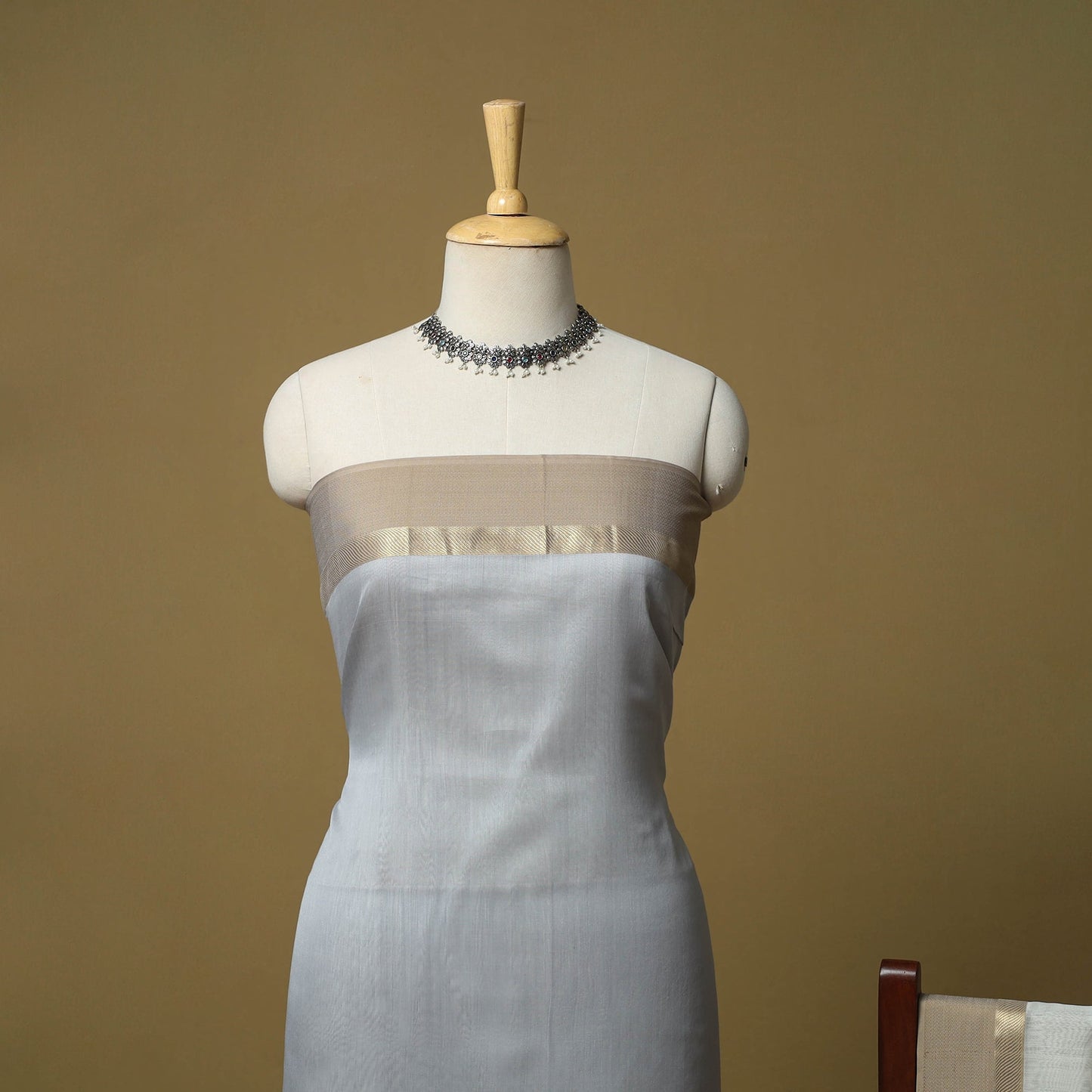 Handloom maheshwari silk 2pc unstitched dress material 15