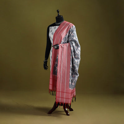 Handloom mercerised cotton pochampally ikat dupatta 13