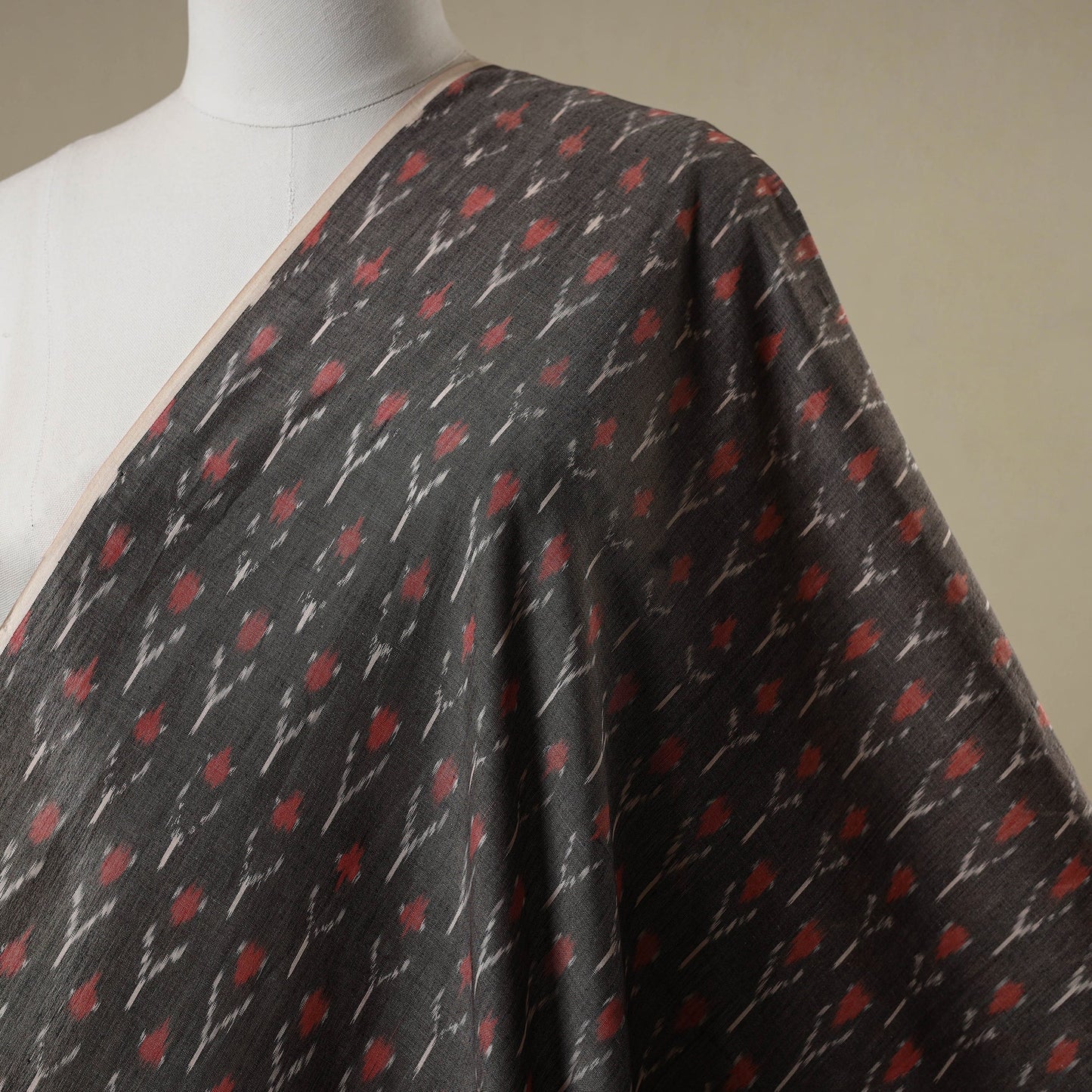 Handloom mercerised cotton pochampally ikat fabric 09