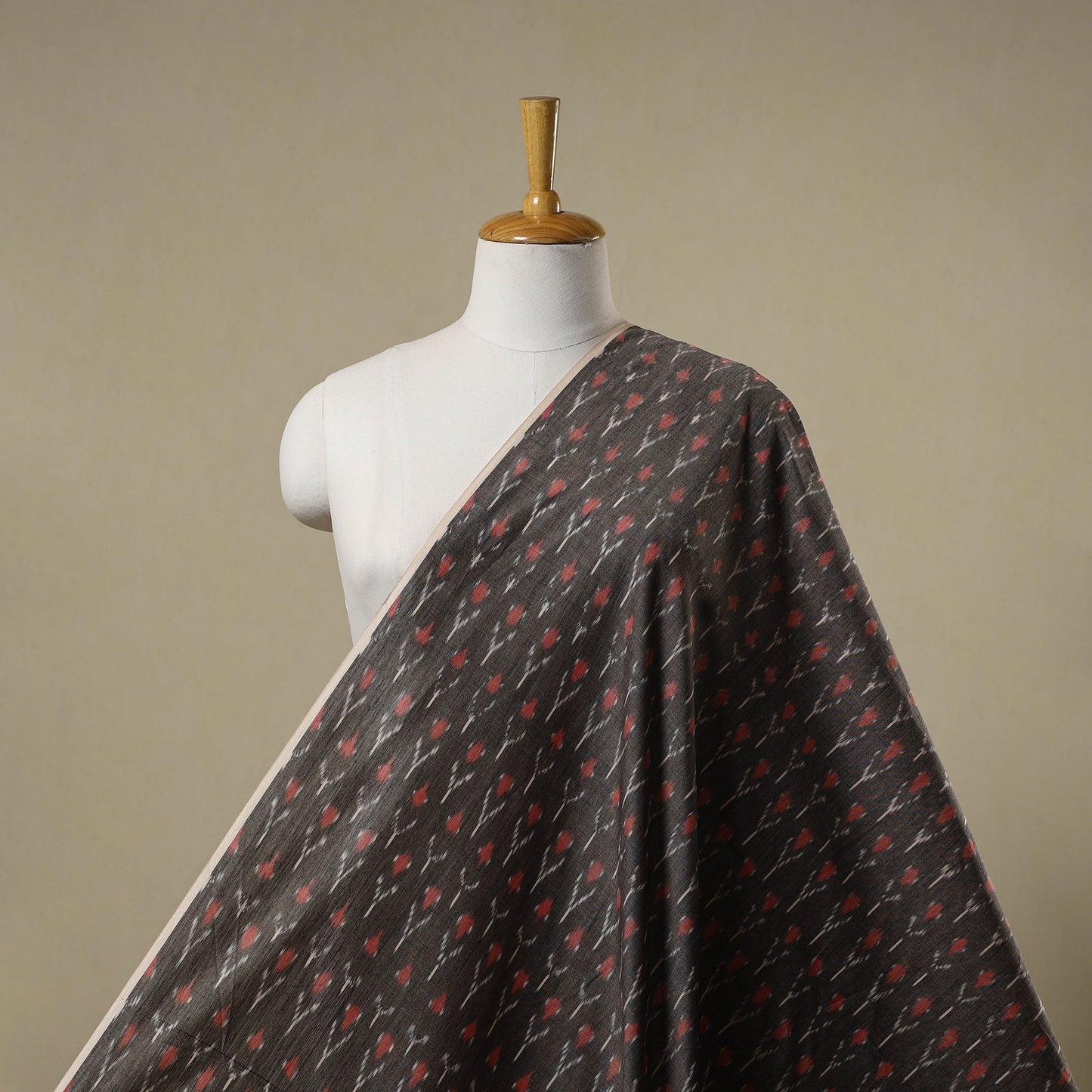 Handloom mercerised cotton pochampally ikat fabric 09