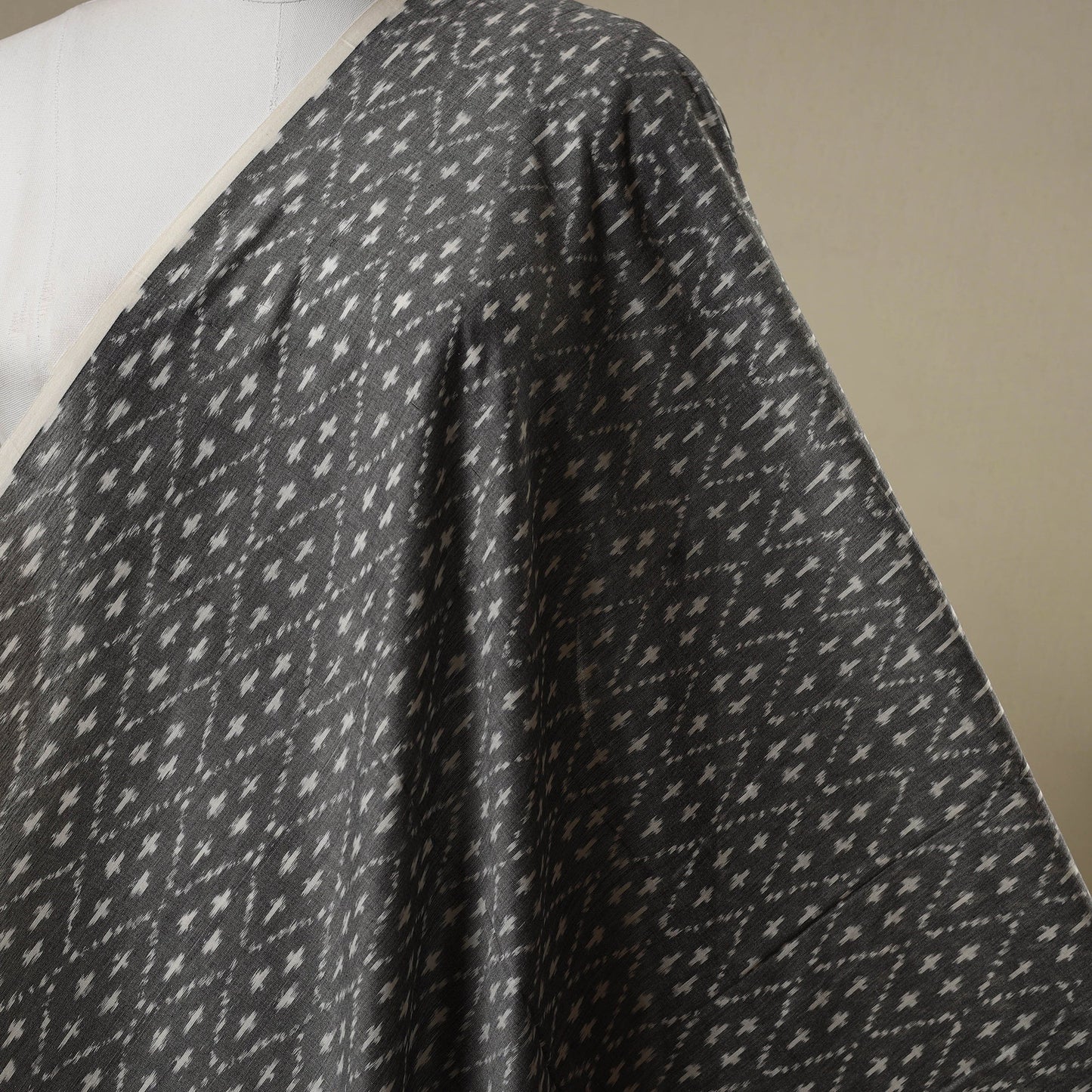 Handloom mercerised cotton pochampally ikat fabric 15