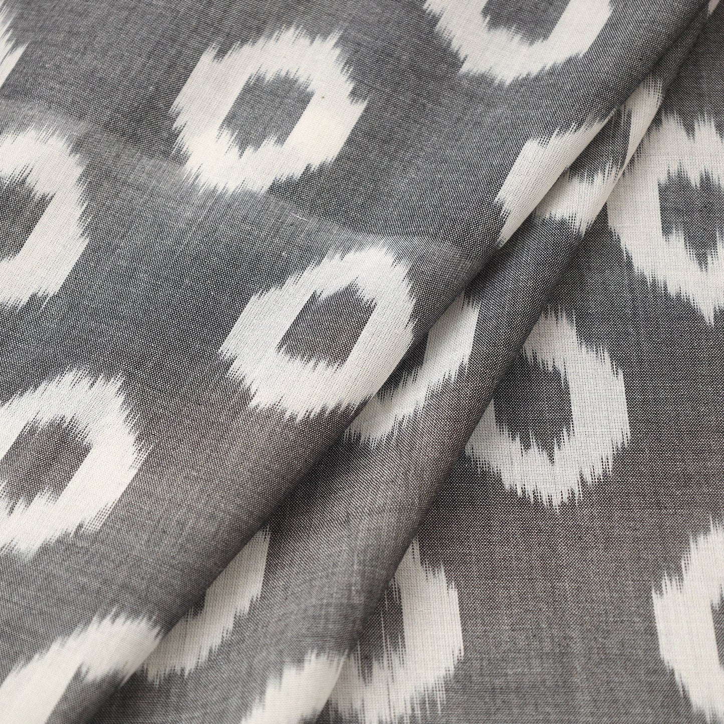 Handloom Mercerized Cotton Pochampally Ikat Fabric