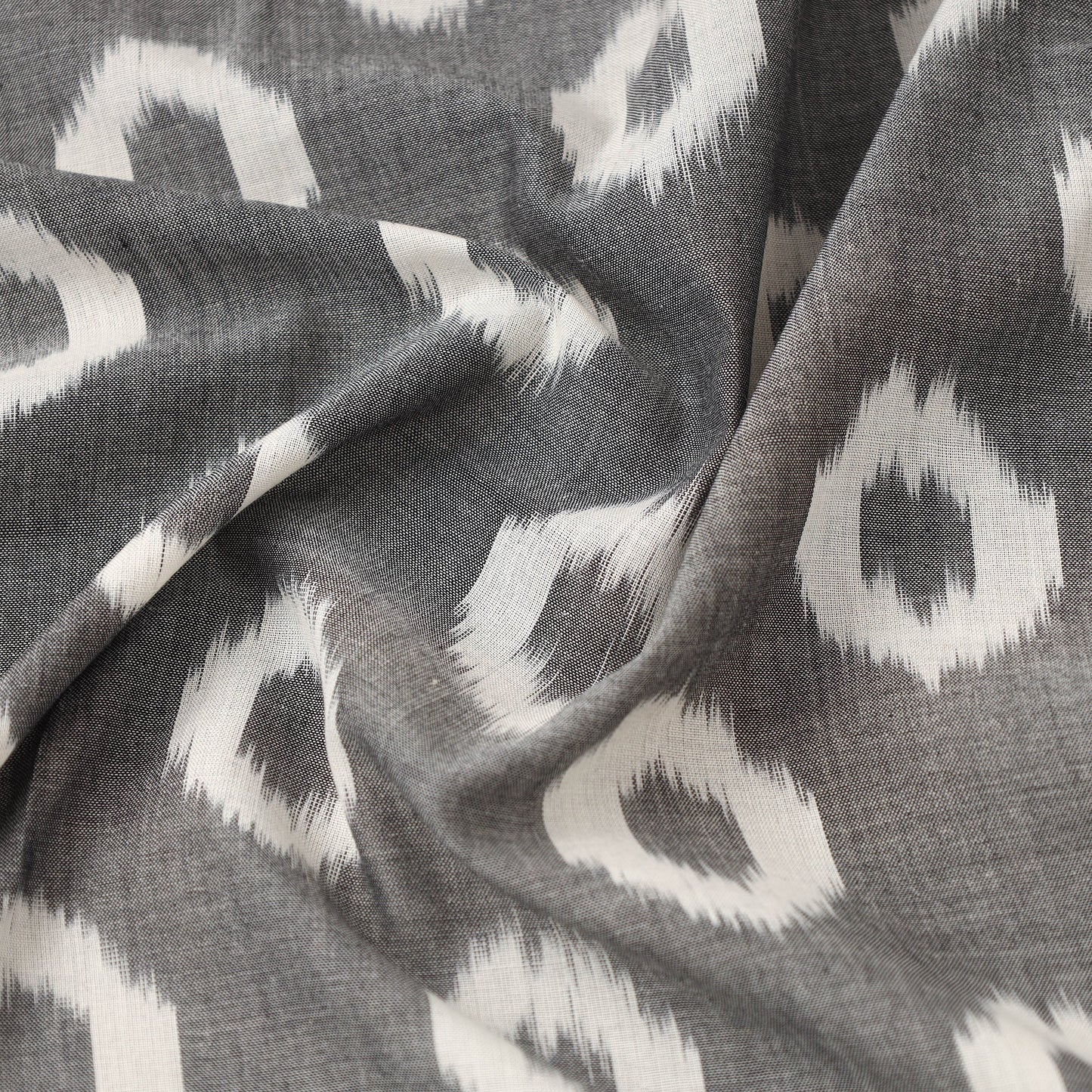 Handloom Mercerized Cotton Pochampally Ikat Fabric