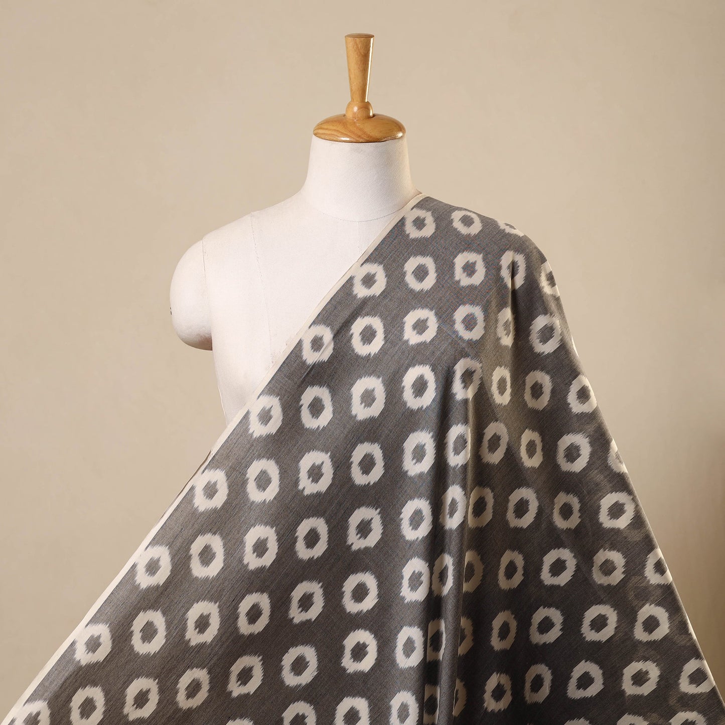 Handloom Mercerized Cotton Pochampally Ikat Fabric