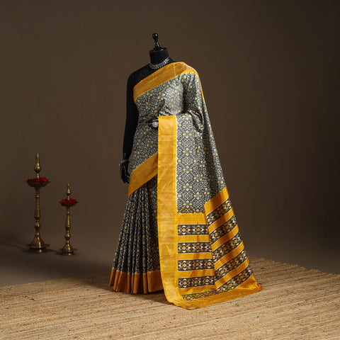 Handloom mulberry silk patola ikat pochampally saree 04