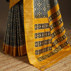 Handloom mulberry silk patola ikat pochampally saree 04