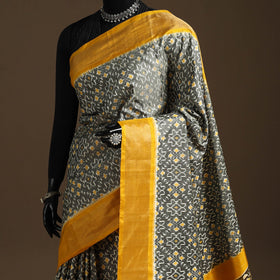 Handloom mulberry silk patola ikat pochampally saree 04