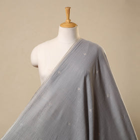 Grey Handloom Organic Buti Kala Cotton Fabric
