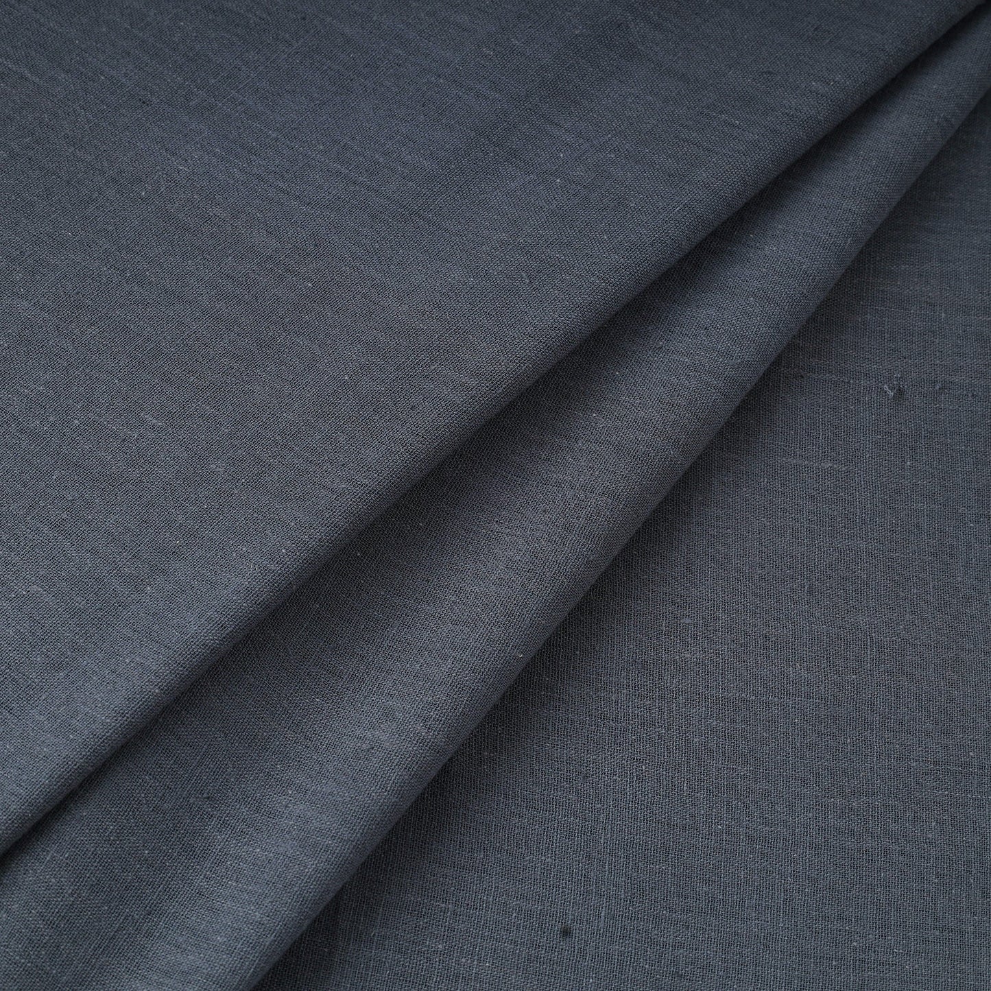 Grey - handloom organic kala cotton fabric 05 - handcrafted