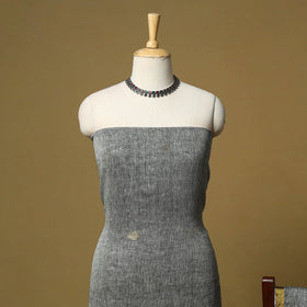 Handloom phulia jamdani linen silk 2pc unstitched dress