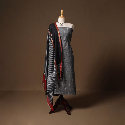 Handloom pochampally double ikat cotton 2pc unstitched