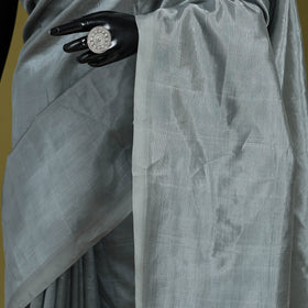 Grey - handloom silk cotton mangalagiri pattu saree 04
