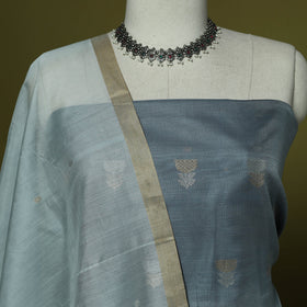 Handloom zari buti chanderi silk 2pc unstitched dress