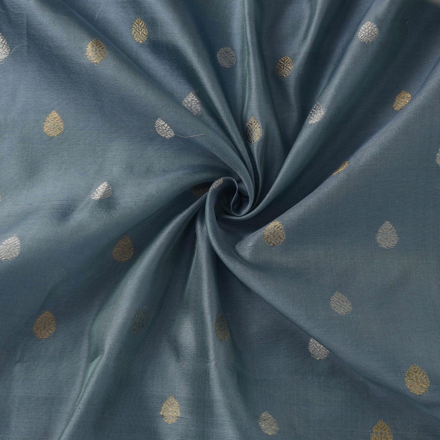 Handloom zari buti pure chanderi silk fabric 08