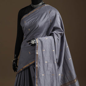 Handloom zari work chanderi silk saree 05 - handcrafted