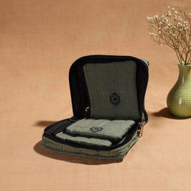  Grey Handmade 4 Pockets Cotton Jewellery Bag